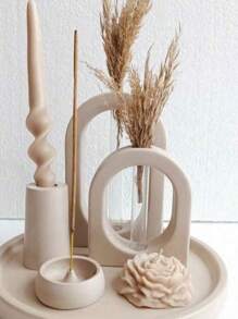 1 件独特拱形矩形圆形水培石膏空心花瓶硅胶模具 - DIY 水培花瓶树脂模具，适用于不对称植物花瓶、家居装饰和创意园艺项目 - 可重复使用且易于使用的硅胶模具，适用于各种植物形状和大小 - 白色 - 查看 9