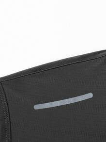 男士纯色圆领条纹印花跑步运动网眼透气柔软无袖上衣