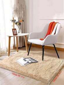 Tapis de sol moderne et simple pour la chambre à coucher et le salon. Coussin rouge mignon de style nordique Ins couvrant complètement le tatami, la table basse. 1 pièce. Décoration de la pièce - Camel - Voir 6