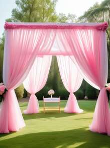 1 Cuộn Vải Tulle Organza Mỏng, Trang Trí Lễ Cưới, Vải Voile Thụy Sĩ để Trang Trí Ghế Cưới, Vật Dụng Cưới, Tự May Vải Tulle để Trang Trí Lễ Cưới, Vật Dụng Tiệc Cưới, Vải, Trang Trí Tiệc Cô Dâu - Hồng - Xem 11