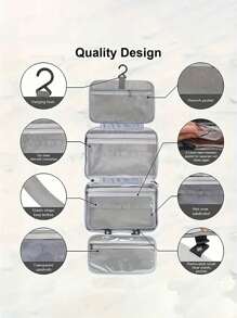 1 Stück wasserdichte faltbare Kulturtasche mit Nass-Trocken-Trennung, multifunktionale Kosmetiktasche, Reiseaufbewahrungstasche