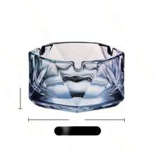1pc Glass Ashtray, High-End Commercial/Home Decor Ashtray, Simple & Classy Smoking Tray, Fashionable &