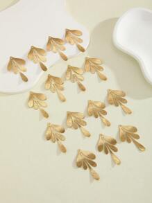 15pcs Metal Textured Earrings Findings - Brass - View 2