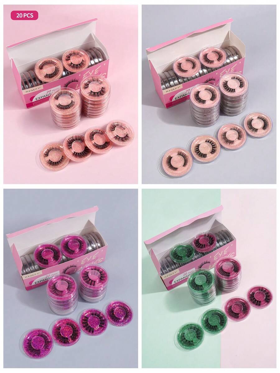 MAGEFY 20 Pairs Manga Cross Full Mixed Style False Eyelashes,Mix Four Styles,With Paper Box Cat-Eye Fluffy Wispy Soft Lashes Fake Eyelashes False Eyelashes Strip,Natural Soft Eyelash Crisscross Wispy Fluffy Lashes,Naturally Slender, Curled And Enlarged Eyes,For Women To Use Travel, Party ,Christmas,Gifts For Women ﻿ - Criss Cross lashes - View 1