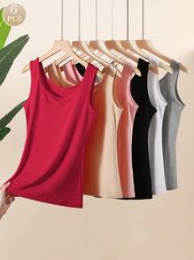 6pcs/Pack Women Versatile Camisole Underwear