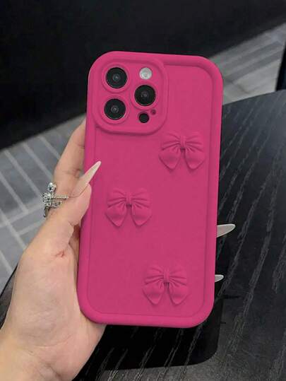 Pink Bamboo Texture Phone Case With Cute Butterfly Decor, Compatible With IPhone 16 Pro Max/16 Pro/16/16 Plus, 15 Pro Max/15 Pro/15/15 Plus, 14 Pro Max/14 Pro/14/14 Plus, 13 Pro Max/13/13 Pro, 12, 11, XR, SE 2022 Waterproof Shockproof Anti-Fall Scratch Resistant