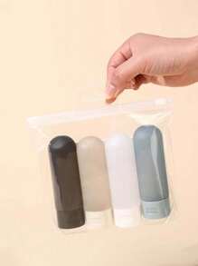 5 件软管化妆挤压瓶洗面奶洗发沐浴露空瓶，防漏挤压瓶，适用于旅行洗漱用品 - 可再填充化妆品容器，用于洗发水、护发素、乳液和沐浴露，是海滩、度假和旅行的旅行必需品。回到学校