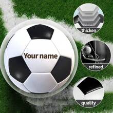 1pc Personalized Classic Tornado Style Size 5 Football, Soccer Ball For Outdoor Training And Entertainment, Suitable For Backyard, Park And Beach Kicking, Premium PU Leather Soccer Ball - Seamless, Highly Elastic , Suitable For Adult Training And Matches, Machine-Stitched Wear-Resistant PU Leather, Custom Logo For Christmas, Thanksgiving, Birthday Gifts For Men And Women, Perfect For Family Entertainment And Holiday Gifts,Stylish,Fashion,Hipster,Casual,Minimal Chic,Personalized,Customized,Custom,Unique,Guy Costumes,Capsule Wardrobe,Men Basic/Street Style,Ideal Gifts For Him,Boyfriend,Family,Friends,For Birthdays,For Vacation/Holiday,For School/Competition,For Sports/Climbing - Personalized Football Customization - View 5