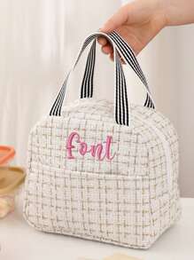 1pc Personalized Lunch Bag, Insulated Thermal Lunchbox Bag With Large Capacity, Portable Handbag Cooler Bag For Picnic, Outdoor, Travel, Kitchen, Students, Office Workers, Suitable As Gift For Family, Friends, Boyfriend/Girlfriend, Christmas, Valentine's Day, Birthday - Multicolor - View 8