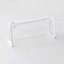 1 件装学生文具收纳透明铅笔盒 Ins 风格化妆包考试透明拉链铅笔盒 - 彩色 - 查看 12