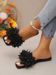 Nouvelles chaussures décontractées mode minimaliste pour maman, décor floral pour fête en plein air, couleurs : rose, noir, beige, rouge, blanc, polyvalentes