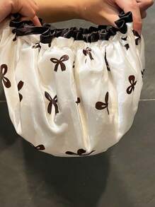 1pc Double-Layer Thickened Waterproof Shower Cap Prevents Wet Hair Kitchen Fume-Proof Household Use