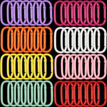 10 piezas Mosquetón de aleación de zinc de colores - Clips de resorte para llaves, bolsas, botellas de agua y mochilas - Mosquetón de pista - Ver 2