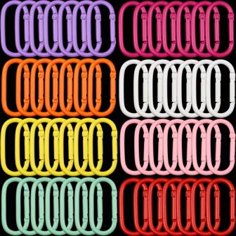 10pcs Colorful Zinc Alloy Carabiner Keychain - Spring Clips For Keys, Bags, Water Bottles And Backpacks