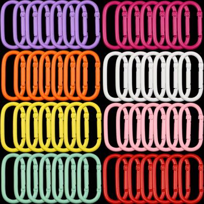 10pcs Colorful Zinc Alloy Carabiner Keychain - Spring Clips For Keys, Bags, Water Bottles And Backpacks