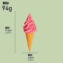 1pc Realistic Artificial Ice Cream Model Cone, Handmade High-Quality Lifelike Fake Food Toy, Dessert Shop Prop, Party Decor, Cute Cartoon Gift, PVC Strawberry, Mango, Chocolate, Matcha Ice Cream Photography Prop Gifts Birthday Graduation - Multicolor - View 8
