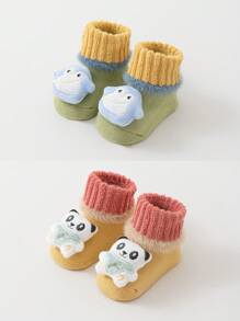 2 Pairs Soft & Breathable Newborn Socks, Thin Summer Baby Socks Anti-Slip For Toddlers Learning To Walk, Ultra-Thin Silk Infant Socks - Multicolor - View 15