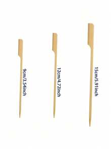 Paquete de 100 pinchos de bambú, adecuados para el hogar, restaurantes, mercados nocturnos, actividades al aire libre, tiendas de frutas - lavables y reutilizables, para la cocina, regalo de Navidad 1038