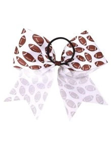 1/2 piezas Coletero de lazo europeo y de la Copa Mundial, súper aficionado, con diseño para aficionados infantiles, cinta grande de mariposa para el pelo, adecuado para porristas escolares, ropa deportiva