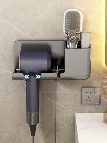 1 个免钉吹风机支架，简约设计，实用多功能 - 彩色 - 查看 5