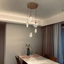 Lámpara decorativa moderna y sencilla con cristales de burbujas LED, apta para comedor, dormitorio y pasillo - Multicolor - Ver 5