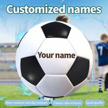 1pc Personalized Classic Tornado Style Size 5 Football, Soccer Ball For Outdoor Training And Entertainment, Suitable For Backyard, Park And Beach Kicking, Premium PU Leather Soccer Ball - Seamless, Highly Elastic , Suitable For Adult Training And Matches, Machine-Stitched Wear-Resistant PU Leather, Custom Logo For Christmas, Thanksgiving, Birthday Gifts For Men And Women, Perfect For Family Entertainment And Holiday Gifts,Stylish,Fashion,Hipster,Casual,Minimal Chic,Personalized,Customized,Custom,Unique,Guy Costumes,Capsule Wardrobe,Men Basic/Street Style,Ideal Gifts For Him,Boyfriend,Family,Friends,For Birthdays,For Vacation/Holiday,For School/Competition,For Sports/Climbing - Personalized Football Customization - View 1
