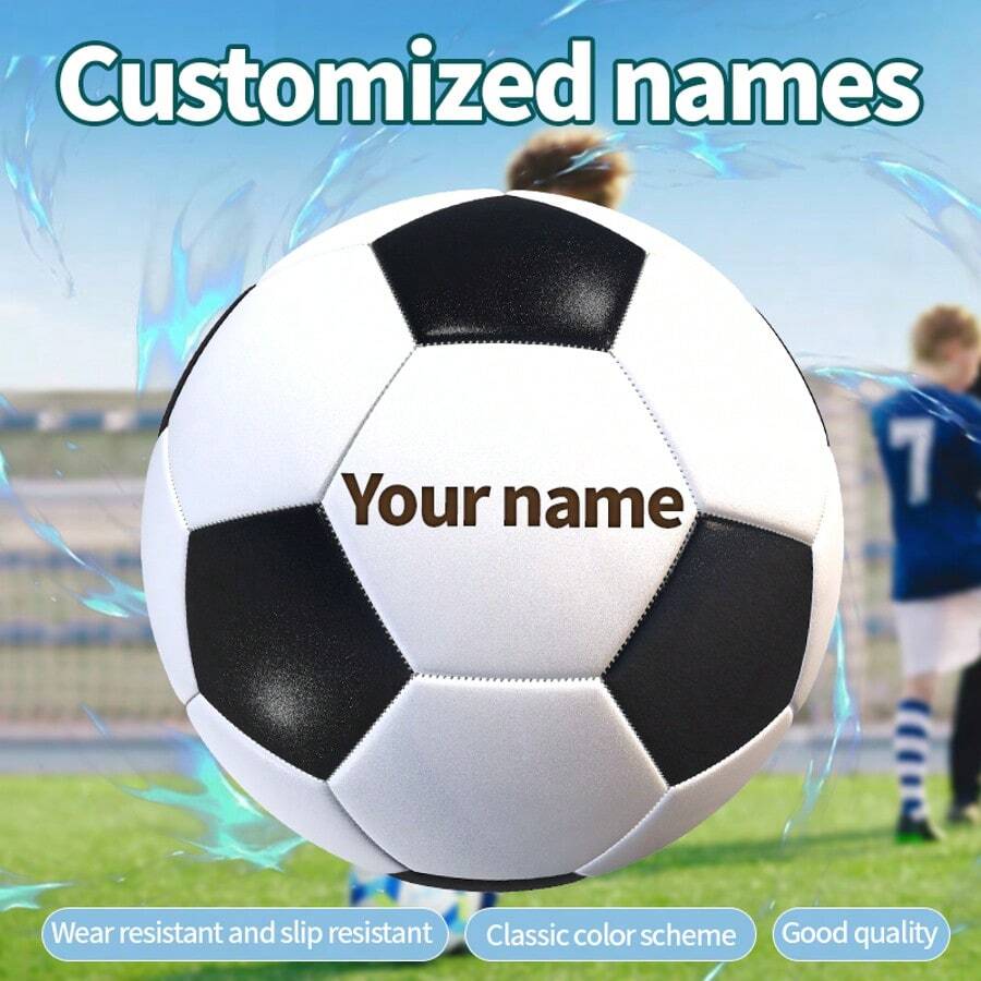 1pc Personalized Classic Tornado Style Size 5 Football, Soccer Ball For Outdoor Training And Entertainment, Suitable For Backyard, Park And Beach Kicking, Premium PU Leather Soccer Ball - Seamless, Highly Elastic , Suitable For Adult Training And Matches, Machine-Stitched Wear-Resistant PU Leather, Custom Logo For Christmas, Thanksgiving, Birthday Gifts For Men And Women, Perfect For Family Entertainment And Holiday Gifts,Stylish,Fashion,Hipster,Casual,Minimal Chic,Personalized,Customized,Custom,Unique,Guy Costumes,Capsule Wardrobe,Men Basic/Street Style,Ideal Gifts For Him,Boyfriend,Family,Friends,For Birthdays,For Vacation/Holiday,For School/Competition,For Sports/Climbing - Personalized Football Customization - View 1
