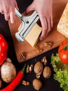 An Adjustable Cheese Slicer - Easily Cut Perfectly Thin Or Thick Slices For Restaurant Use
