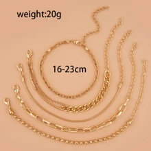 1 Set Snake Bone Chain Popular Hip Hop Style Jewelry Set