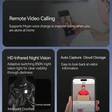 1pc Home Wireless Doorbell, Long Standby -38 Kinds Of Ringtones, With Tinkling USB Power Supply, Portable And Easy To Install, Family Safety.