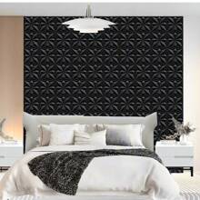 NKEN Panouri de perete 3D Art în design de diamant. 29,4 x 29,4 cm, alb mat/negru. Material, inodor, ușor, ușor de instalat, rezistent la foc, impermeabil și la umezeală, potrivit pentru decorarea pereților în case, camere, băi, dormitoare și camere de zi.