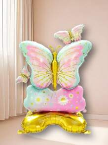 Globos decorativos con forma de mariposa con soportes, adecuados para fiestas, bodas, cumpleaños, baby showers y celebraciones del Día de la Madre con temática de mariposas