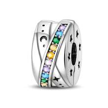 1 件镀银星光神秘星系闪耀宇宙轨迹星夜流动蓝色编织梦幻翅膀恶魔之眼鸢尾花（友谊长存）丰收葡萄羽毛彩色安全扣按扣适用于原创蛇形手链项链手链串珠 DIY 珠宝制作送给女朋友的奢华礼物 - W-PAC1629 - 查看 24