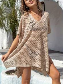 Bikini de plajă pentru femei de mărime mare, lejer, sexy, semi-transparent