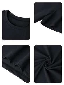 女士宽松时尚简约豹纹图案 T 恤，休闲日常穿着