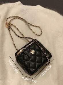 شنطة جلدية ذات شريط سلسلة شكل معين، بحجم صغير وكبير، شنطة يد وكتف، حقيبة مستحضرات التجميل، أفضل هدايا عيد الأم للنساء