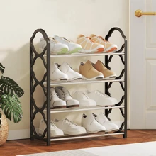 4-Layer Shoe Rack, Suitable For Closets, Shoe Racks, Entrance Shoe Racks, Space-Saving Shoe Racks, Large Shoe Rack, High Shoe Tower Black40X18.5X58CM