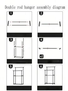 1 pièce Étendoir à vêtements autoportant, séchoir à linge intérieur/extérieur sur pôle simple/double, portant mobile de vêtements pour la maison, le dortoir, les étudiants