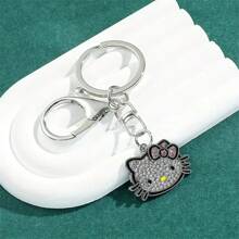Sanrio (Authorized) 1 Sparkling Rhinestone Keychain - Cute Metal Pendant With Lobster Buckle, Suitable For Bags And Backpacks