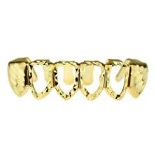 3pcs Hip Hop Fashion Grillz Cool Party Hollow Heart Focus Color Plated Four Full Open Face Hollow Tooth Grillz 2pcs & Bottom Teeth Grills For Men & Women - Multicolor - View 8