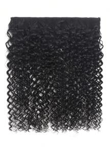 Kinky Curly 1 Piece Clip In Human Hair Extensions Human Hair Clip In Human Hair Extensions Natural Black Remy Hair For Women - SNatural - View 6