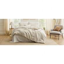 Comforter Set - 7 Pieces Ultra-Soft Boho Comforter, Machine Washable, With Sheets, Pillowcases & Shams,  Fits Mattresses