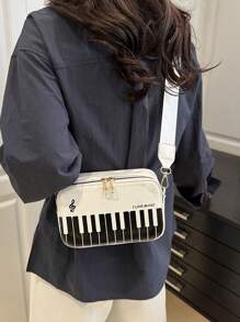 1pc Piano-Shaped Large Capacity Makeup Organizer, Suitable For Storing Daily Cosmetics