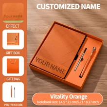 1pc Customized Notebook With Name Engraving, Personalized Notebook Gift Box With Name, Phone Number, Suitable For Work, Meeting, Diary, A5 Notebook, Birthday Gift, Christmas Gift, Valentine's Day Gift,School Supplies,Back To School - A5 Notebook Gift Box Set - View 10