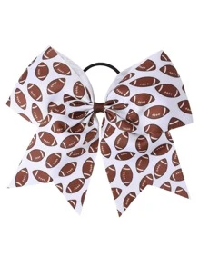 1/2 piezas Coletero de lazo europeo y de la Copa Mundial, súper aficionado, con diseño para aficionados infantiles, cinta grande de mariposa para el pelo, adecuado para porristas escolares, ropa deportiva