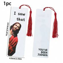 1/2Pcs Funny God Bookmark "I Saw That" Double Printed Acrylic Bookmarks With Beautiful Tassel, Perfect Gift Book Accessory For Readers Book Lovers Reading Marker,School Supplies,Back To School
