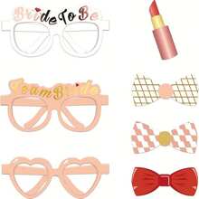 AFYPRTY 23pcs Wedding Photo Props Rose Gold Photo Booth Paper Props Handheld Photo Props Paper Hot Stamping Party Decorations For Wedding Party Decoration Gifts Birthday Graduation