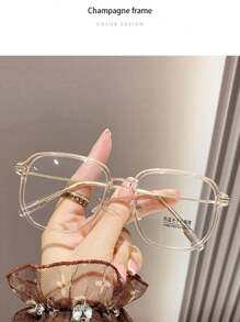 1 副女士复古大框时尚眼镜，适合日常装扮、派对装饰、电脑办公、游戏 - 彩色 - 查看 22