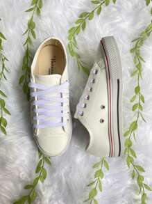Basic Sneakers For Everyday Use Unisex Footwear With Laces Casual Men's And Women's Shoes