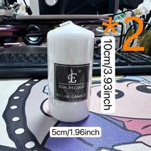 Weiße zylindrische Kerzen, rauchfreies Möbel-Accessoire, Deko, Requisiten für Homestay und Coffeeshop Fotoshootings, Geburtstags-Kerzen für Zuhause